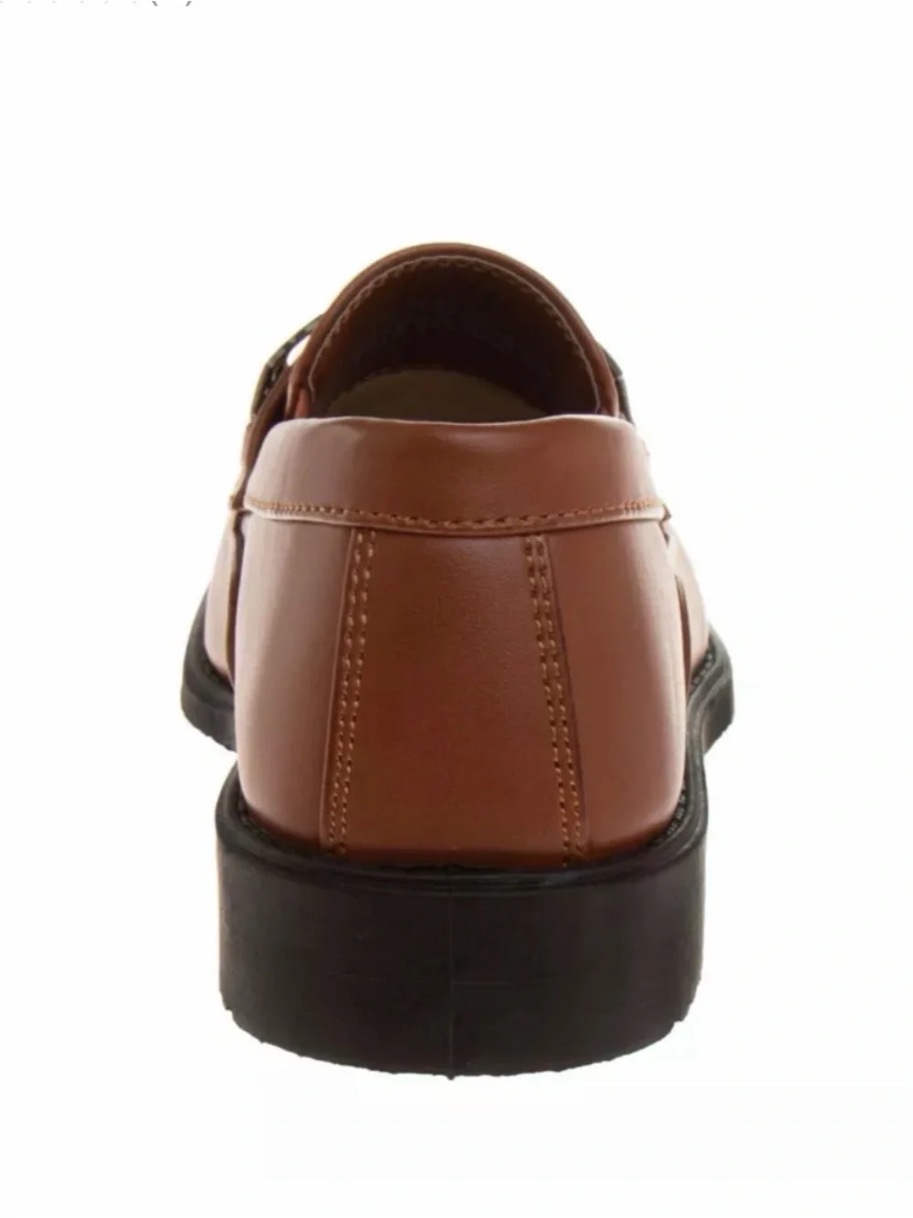 Josmo Tan Boys Slip on Loafer Dress Shoes Metal Accent Size 6